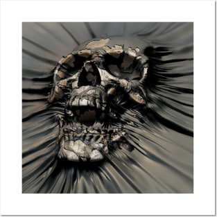 3D Skull Ripping Tattoos Posters and Art